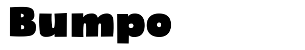 Bumpo font