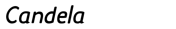Candela font preview