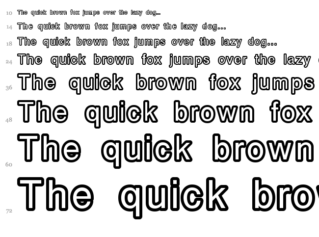Carbono PW font waterfall