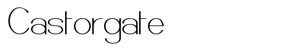 Castorgate font