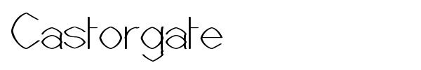 Castorgate font preview