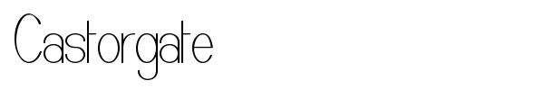 Castorgate font preview