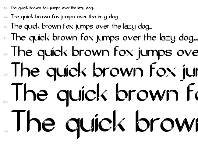 Castorgate font waterfall