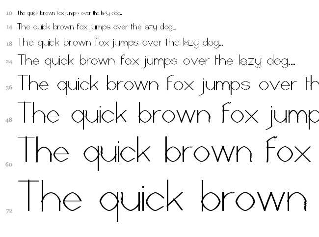 Castorgate font waterfall
