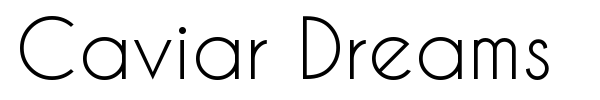 Caviar Dreams font preview
