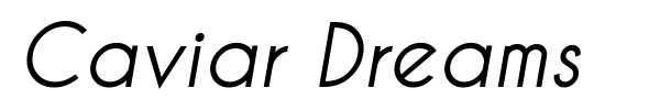 Caviar Dreams font preview