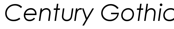 Century Gothic font