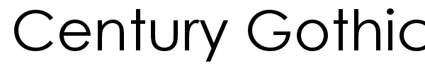 Century Gothic font preview