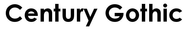 Century Gothic font preview