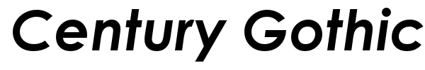 Century Gothic font preview
