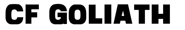 CF Goliath font