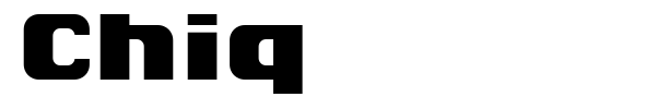 Chiq font preview