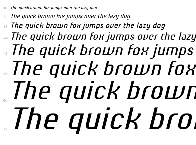 Chiq font waterfall