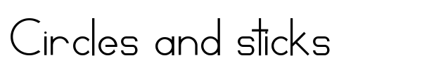 Circles and sticks font