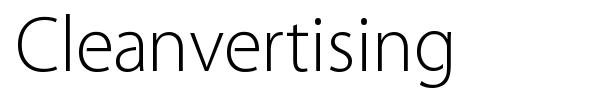 Cleanvertising font