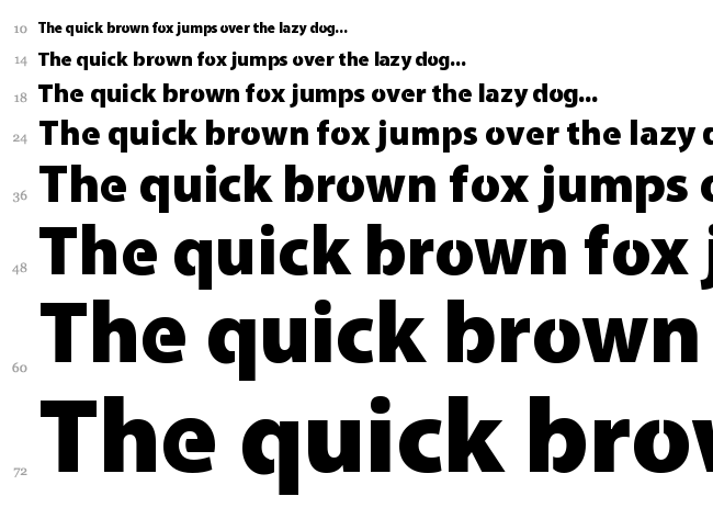 Cleanvertising font waterfall