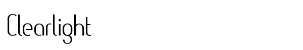 Clearlight font