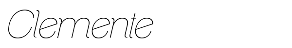 Clemente font preview