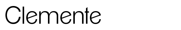 Clemente font preview