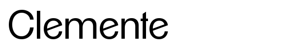 Clemente font preview