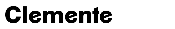 Clemente font preview