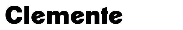 Clemente font preview