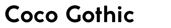 Coco Gothic font preview