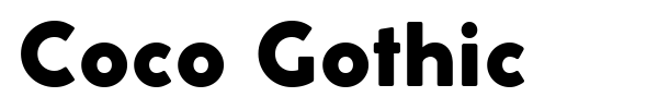 Coco Gothic font preview