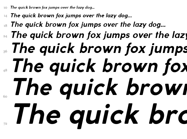 Coco Gothic font waterfall