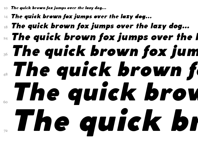 Coco Gothic font waterfall