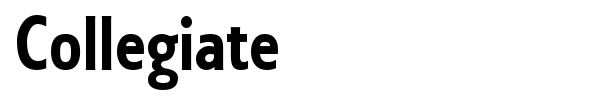 Collegiate font