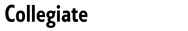 Collegiate font preview