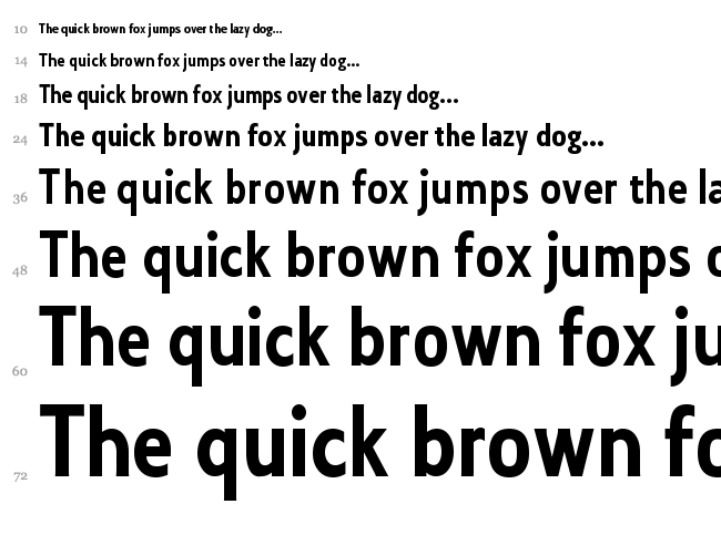 Collegiate font waterfall