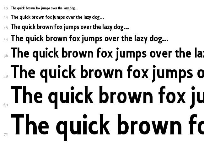 Collegiate font waterfall