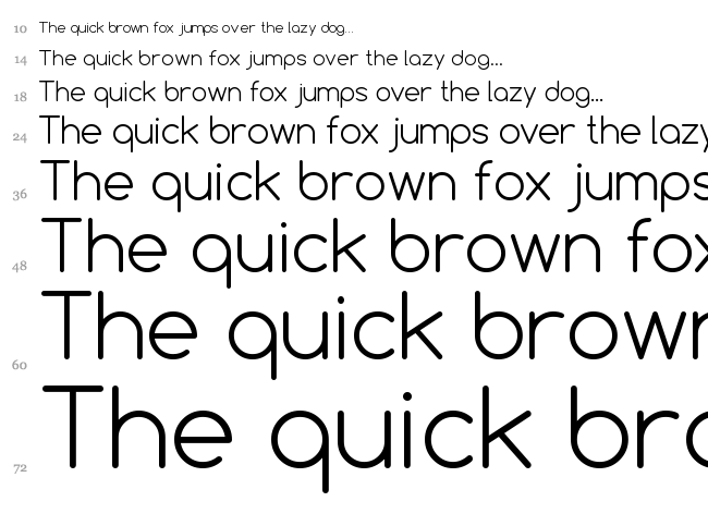 Comfortaa font waterfall