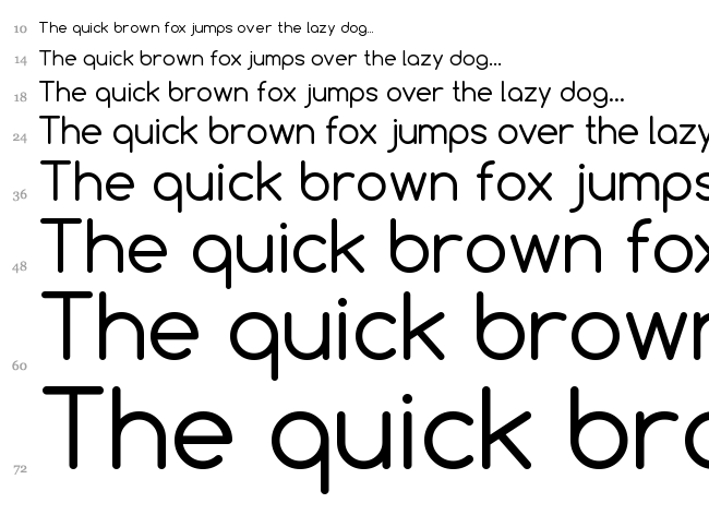 Comfortaa font waterfall