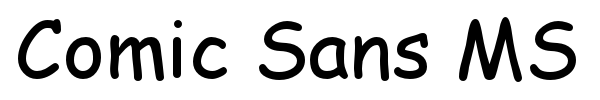 Comic Sans MS font preview