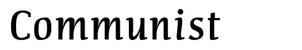 Communist font preview