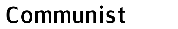 Communist font preview