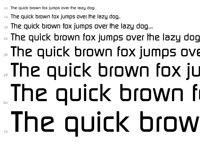 Continuum font waterfall