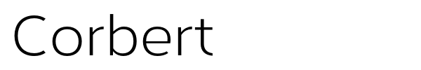 Corbert font