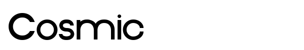 Cosmic font