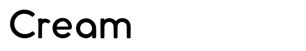 Cream font preview
