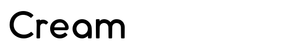 Cream font preview