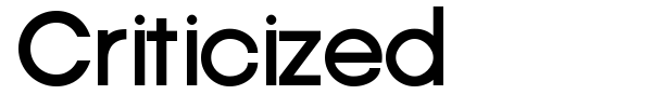 Criticized font