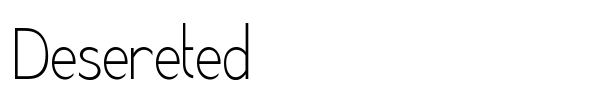 Desereted font