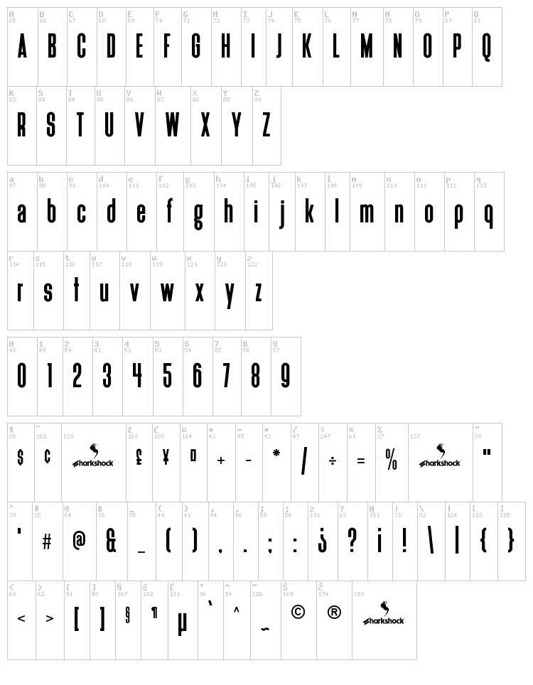 Deutschlander font map