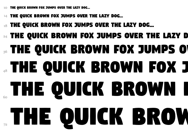 Digitalt font waterfall