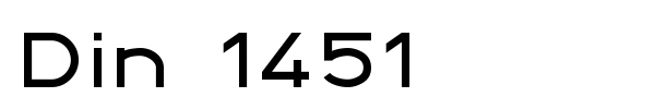 Din 1451 font