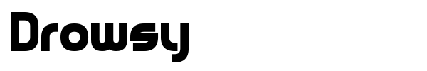 Drowsy font
